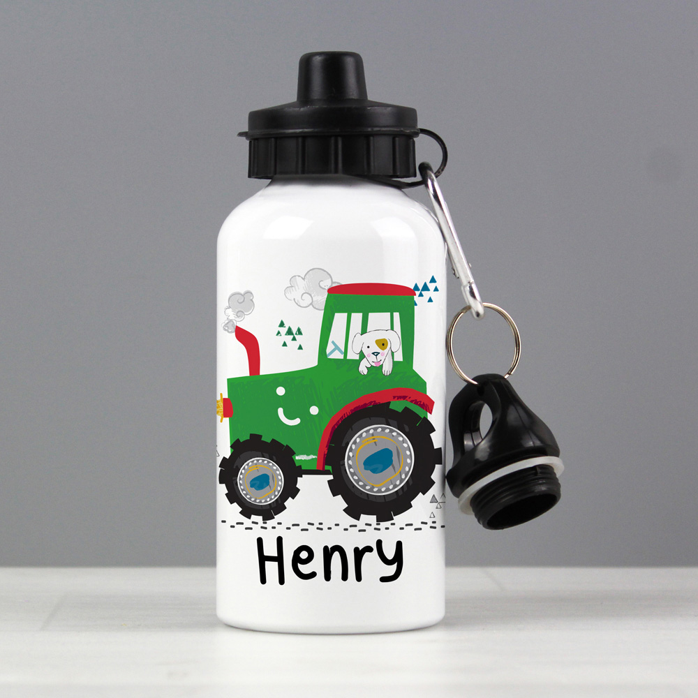 Personalised Memento Tractor Drinks Bottle Image 2