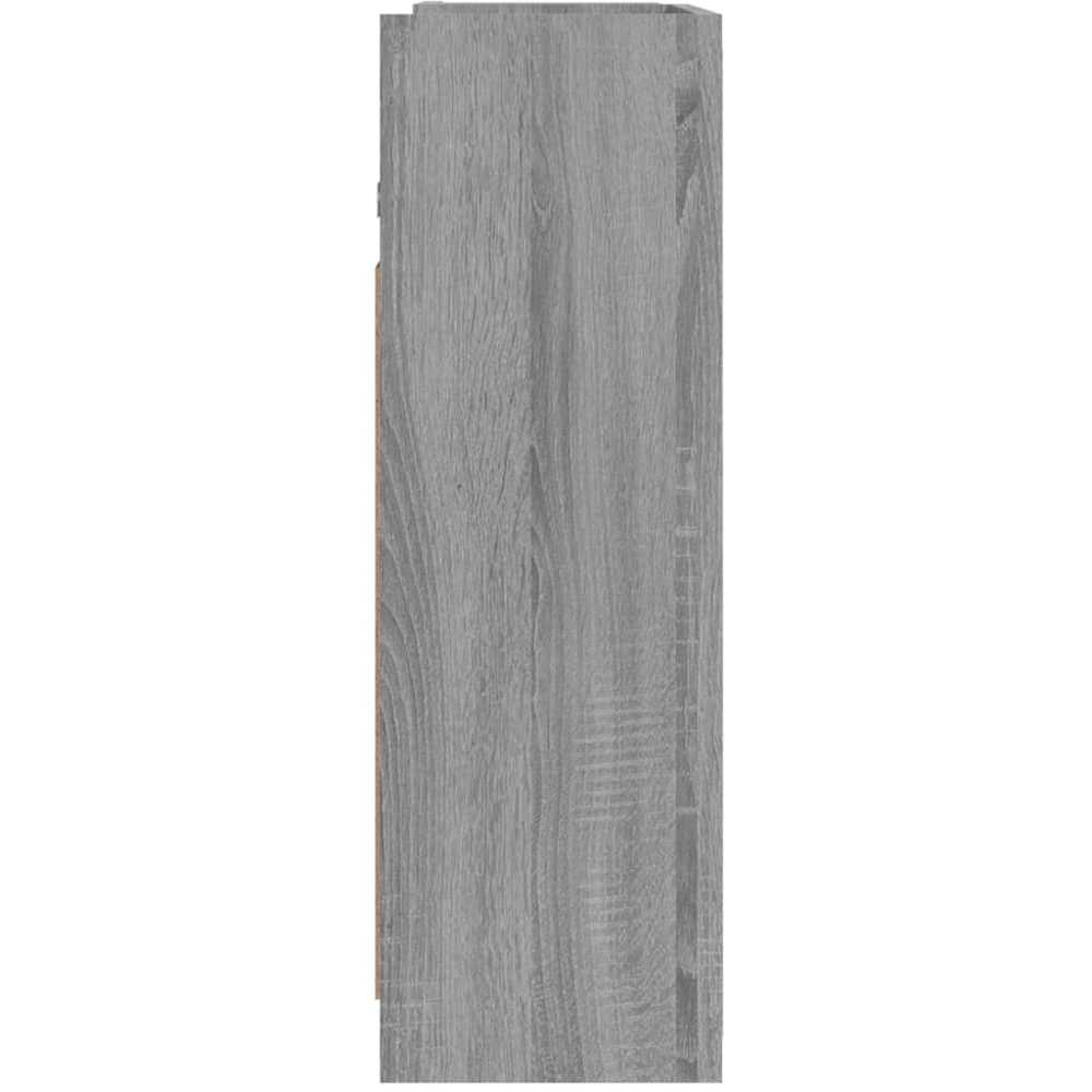 vidaXL Single Door 3 Shelf Grey Mirror Bathroom Cabinet Image 5