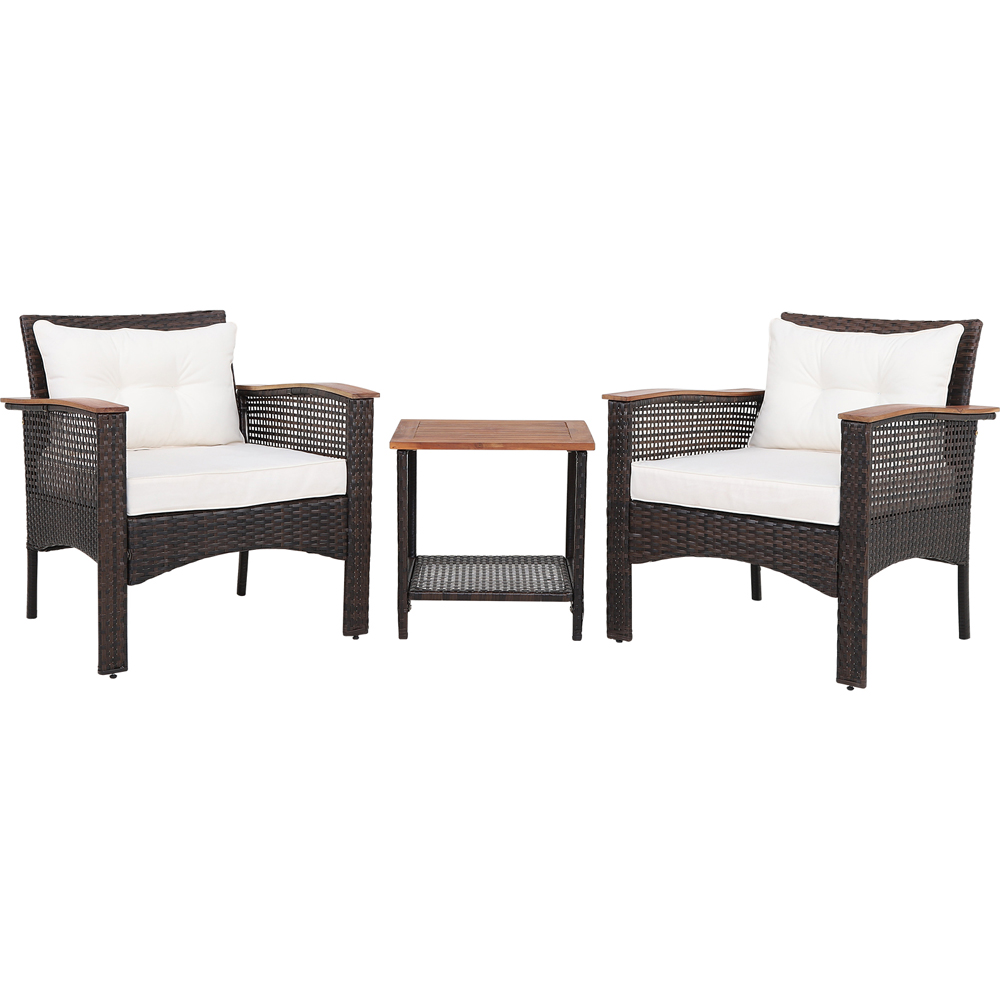 Costway 2 Seater PE Rattan Bistro Set Image 2