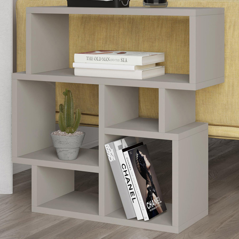 Decortie Karma 5 Compartment Sandstone Side Table Image 1
