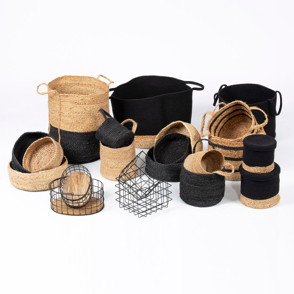 Aldwych Black Iron Storage Baskets 2 Pack Image 3