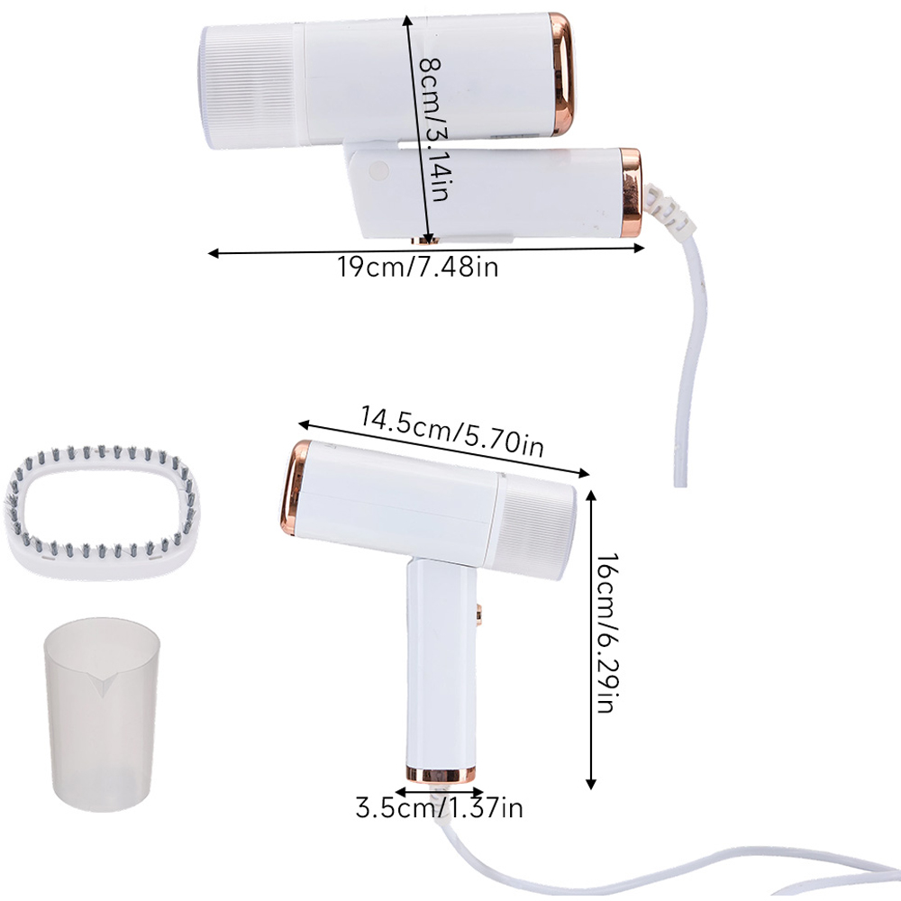 Living and Home EH090023 White Portable Handheld Garment Steamer 1000W Image 5