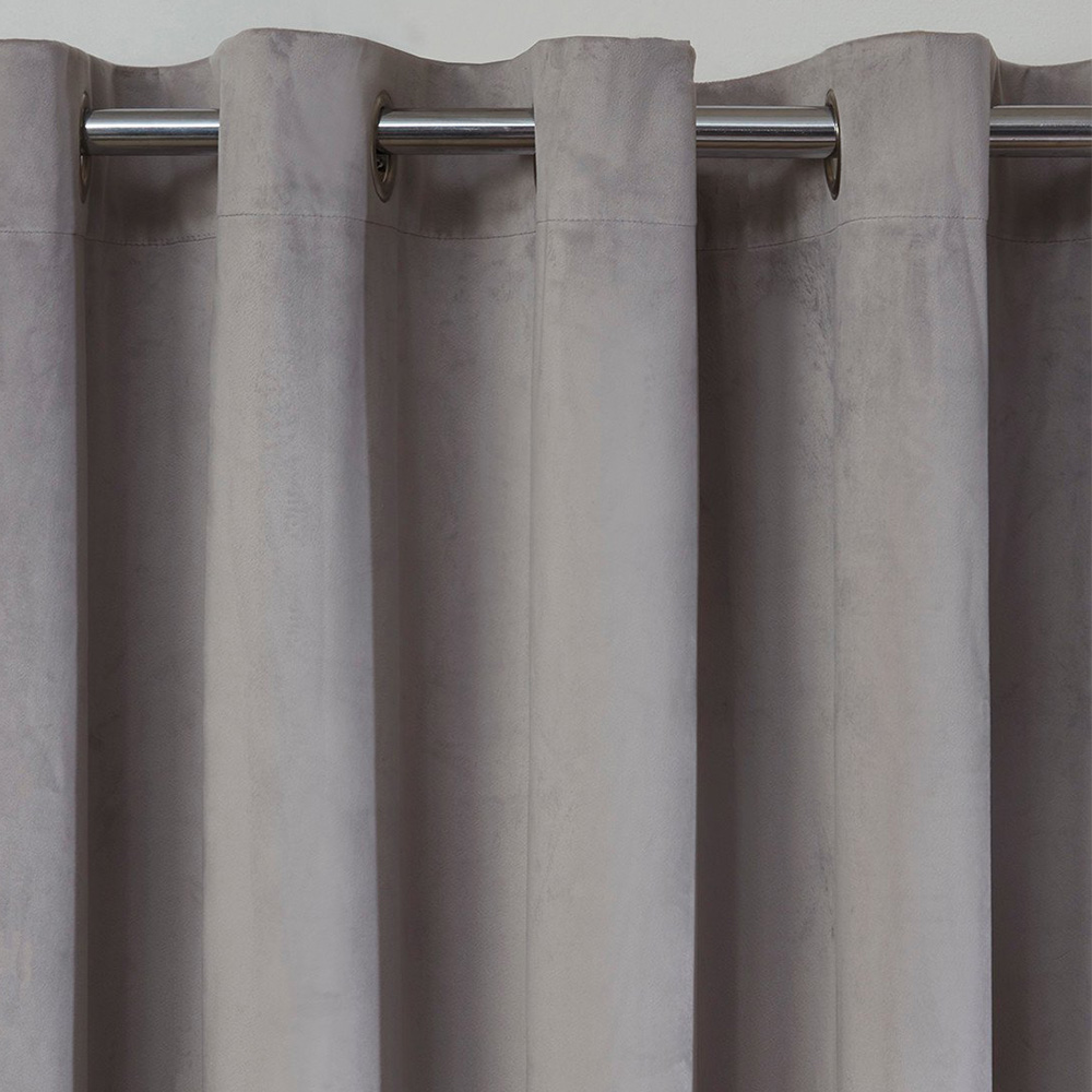 Divante Vermont Silver Velvet Blackout Curtain 229 x 229cm Image 6
