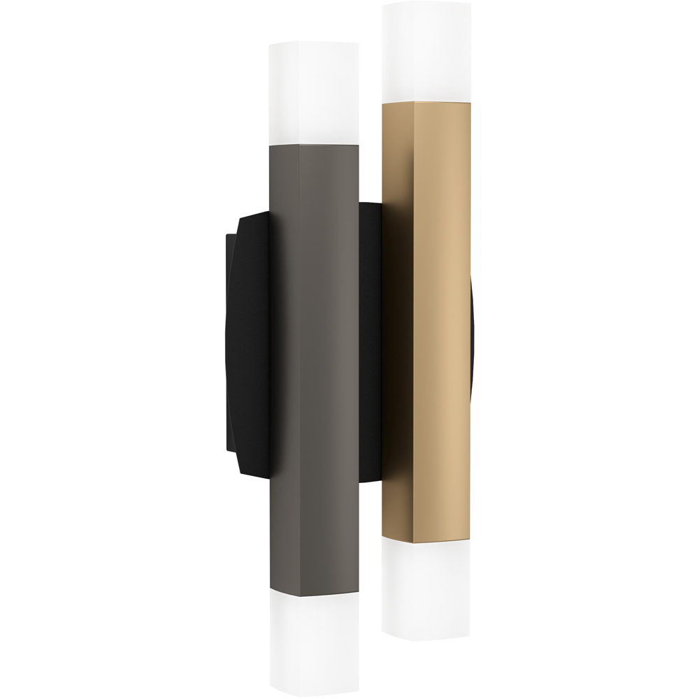 EGLO Estanterious Black Grey and Brown LED Wall Light Image 1