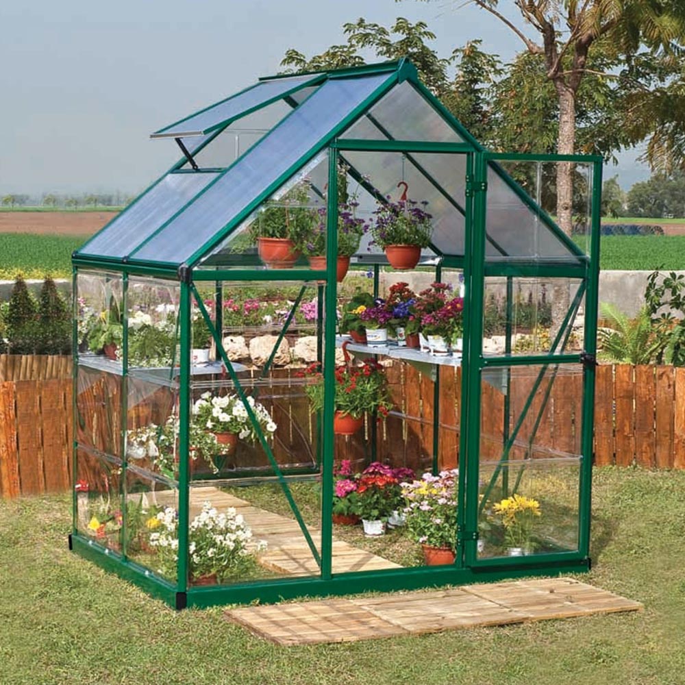 Palram Hybrid Green Aluminium 6 x 4ft Greenhouse  Image 2