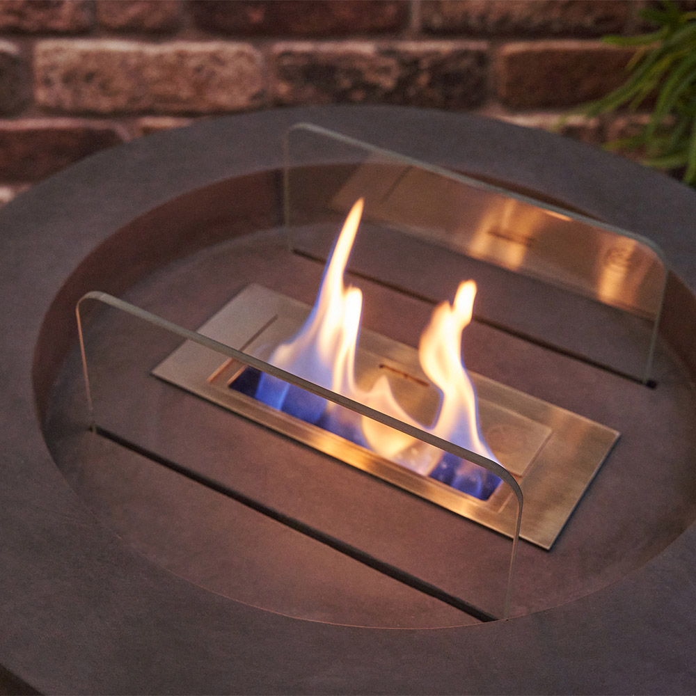 Field & Flame Acacia Dark Concrete Grey Bio-Ethanol Fire Pit 10200 BTU Image 5