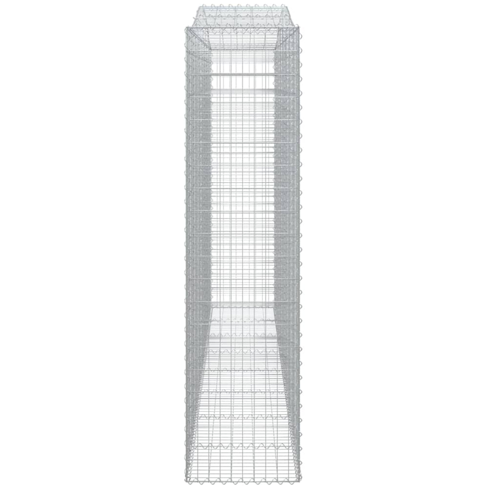 vidaXL Silver Galvanised Iron Arched Gabion Basket 400 x 50 x 200/220cm Image 3