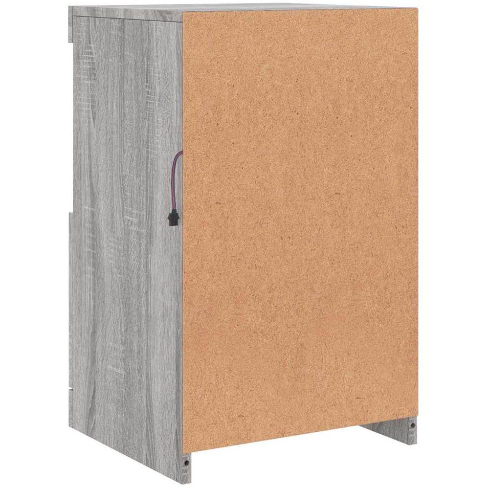 vidaXL Single Door 2 Shelf Grey Sonoma LED Sideboard Image 5