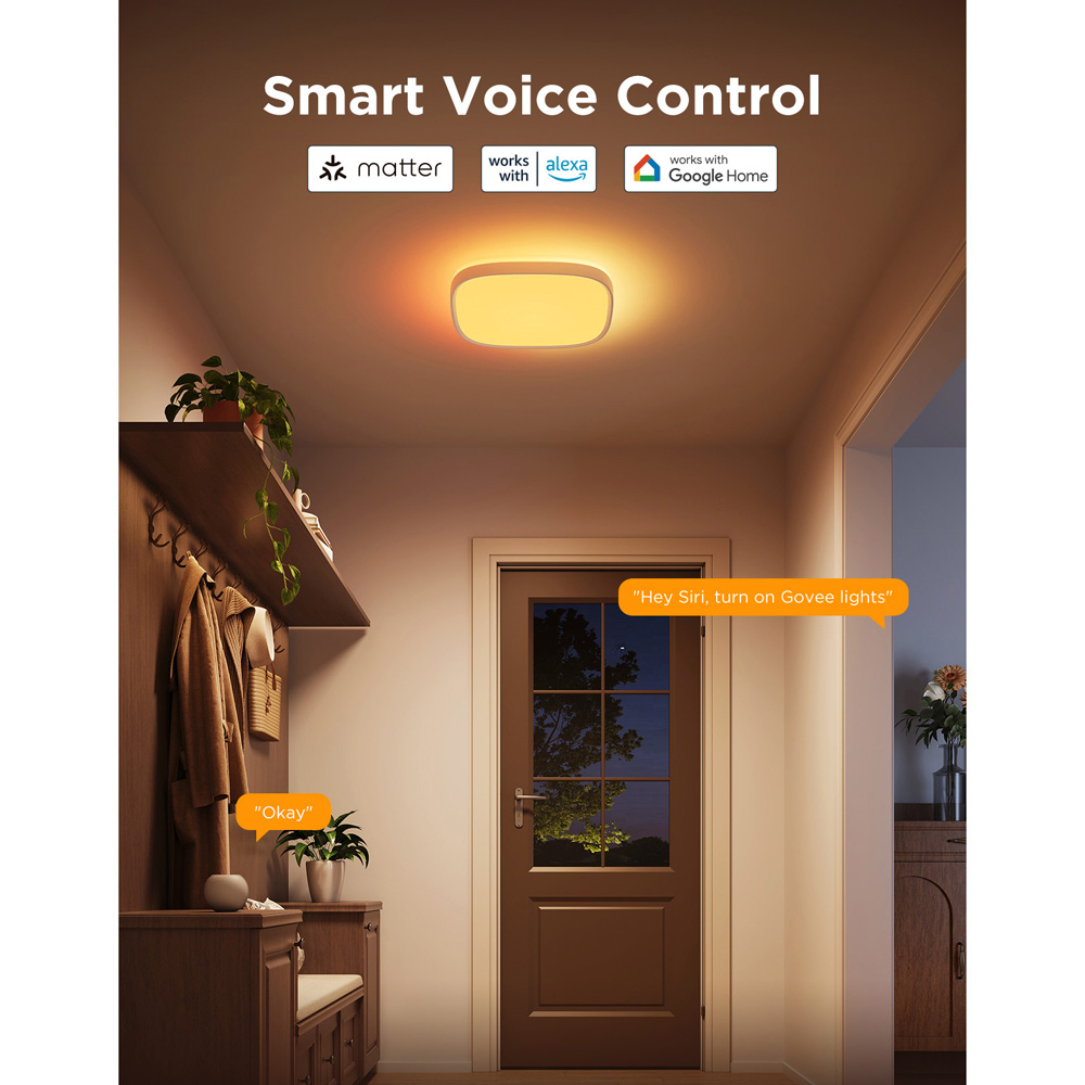 Govee 1S RGBWW and RGBIC Square Smart LED Ceiling Light 12 inch Image 7