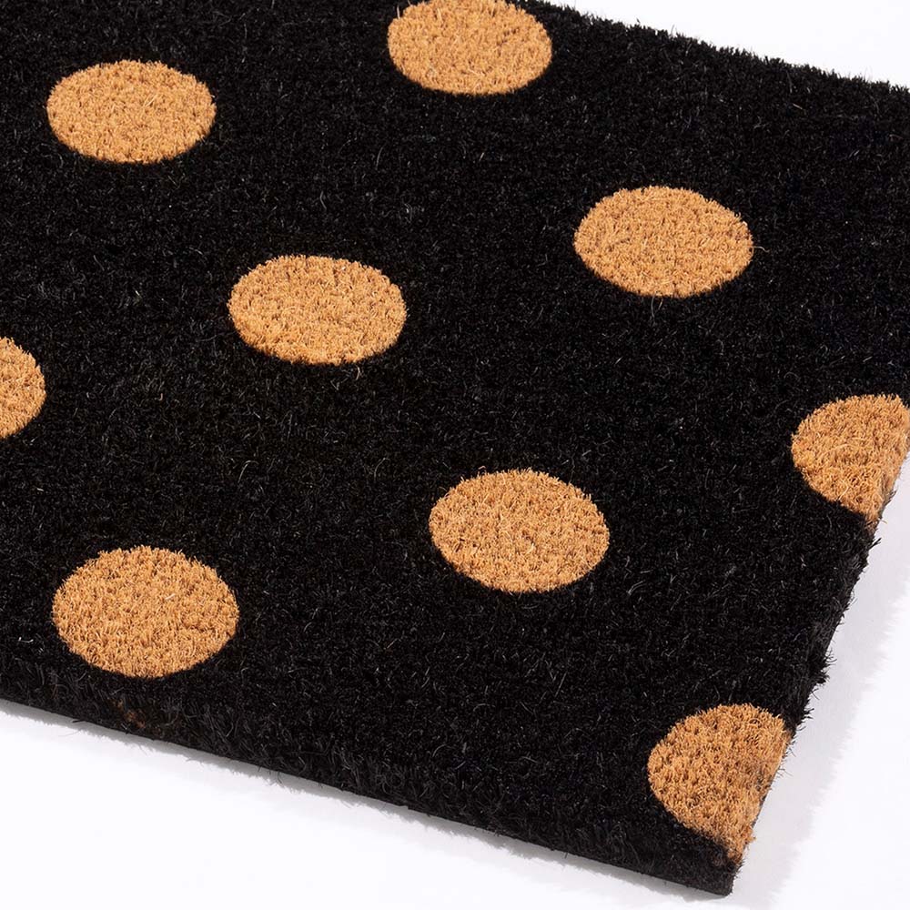 Astley Natural and Black Spots Coir Doormat 60 x 40cm Image 3