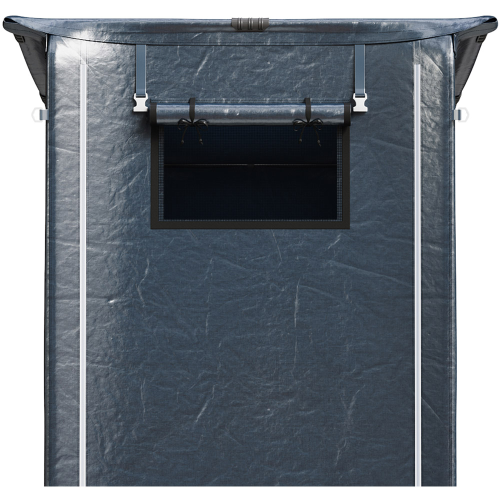 Living and Home 3 x 5ft Dark Grey Pent Garden Storage Shelter with Roll-Up Zipper Door Image 6