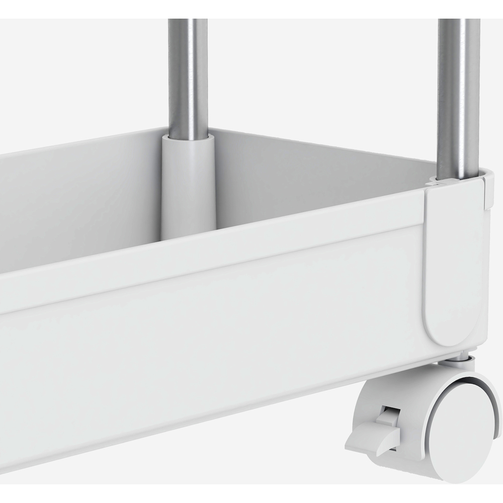 Avilo 3 Shelf White Multi-Purpose Storage Utility Cart Image 4