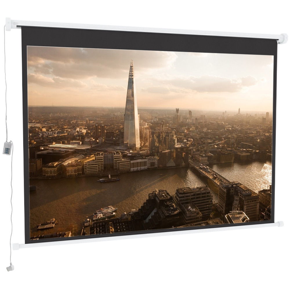 Living and Home Wall Mount Electric Projector Screen 84 inch Image 2