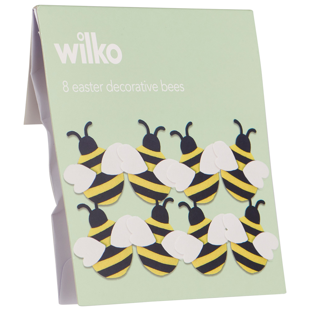 Wilko Easter Decorative Bees 8 Pack Image 4