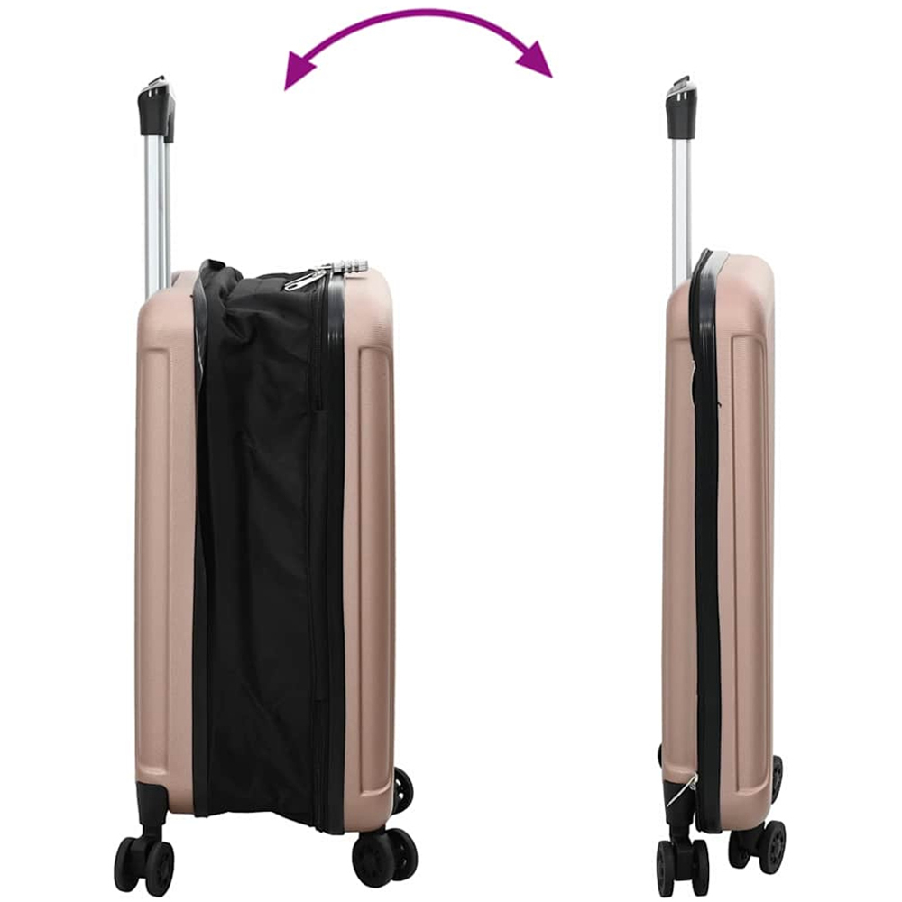 vidaXL 20 inch Gold Rectangular Travel Bag Image 7