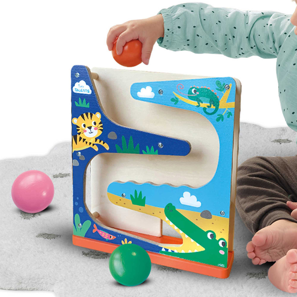 SES Creative Tiny Talents Wooden Crocodile Ball Track Image 4