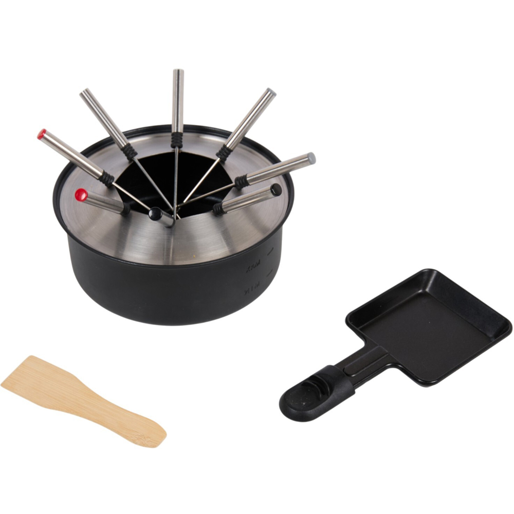 Raclette Grill with Fondue and Accessories Black Image 7