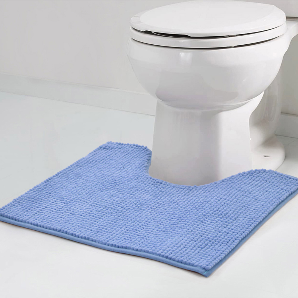 Mayfair Blue Shaggy Noodle Bath Mat 50 x 80cm Image 8