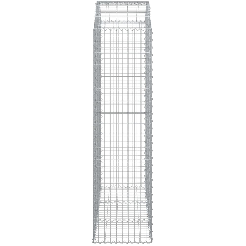 vidaXL Silver Galvanised Iron Gabion Basket 150 x 50 x 180/200cm Image 3