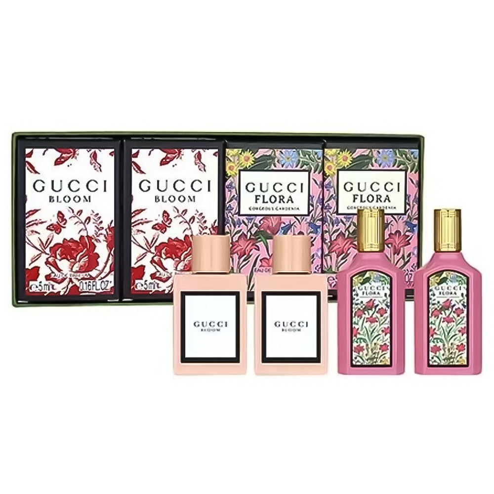 Gucci Miniature Bloom and Flora Gorgeous Gardenia Women Eau De Parfum Spray 5ml 4 Piece Gift Set Image 2
