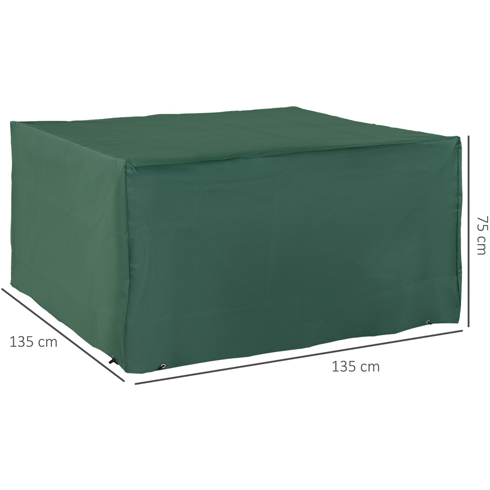 Outsunny Green 600D Oxford Anti-UV Garden Furniture Cover 135 x 135 x 75cm Image 7