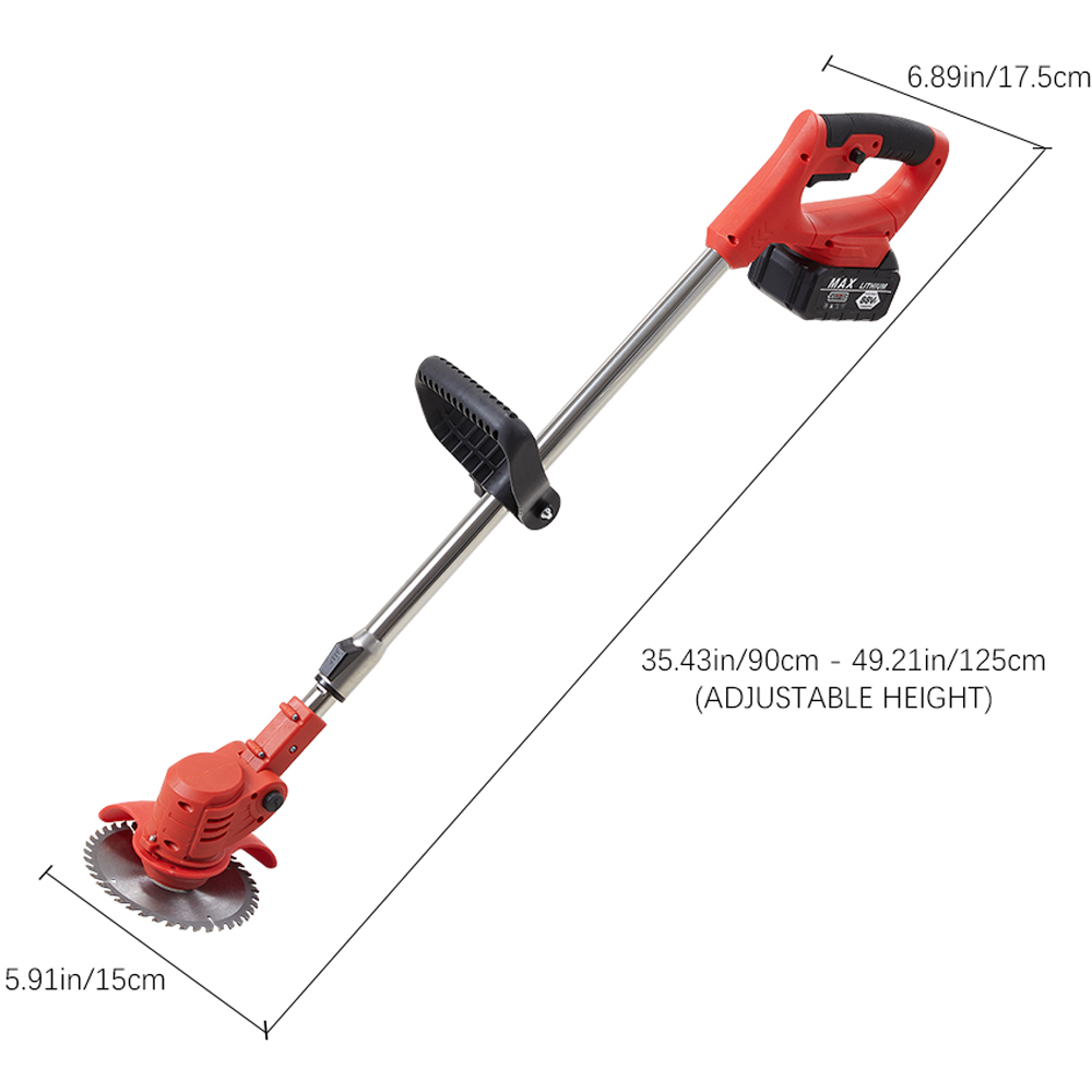 Living and Home 450W Hand Propelled Red Cordless Electric Lawn Mower Image 6