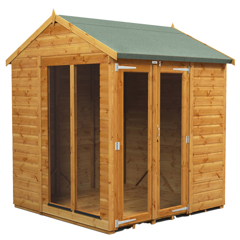 Power Sheds 6 x 6ft Double Door Apex Traditional Summerhouse Image 1