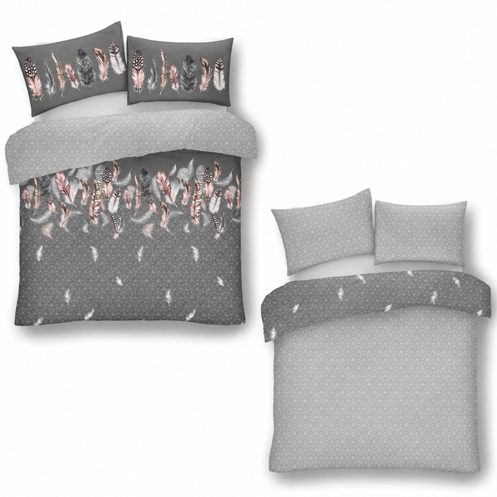 Smart Living Double Grey Feathers Duvet Set Image 3