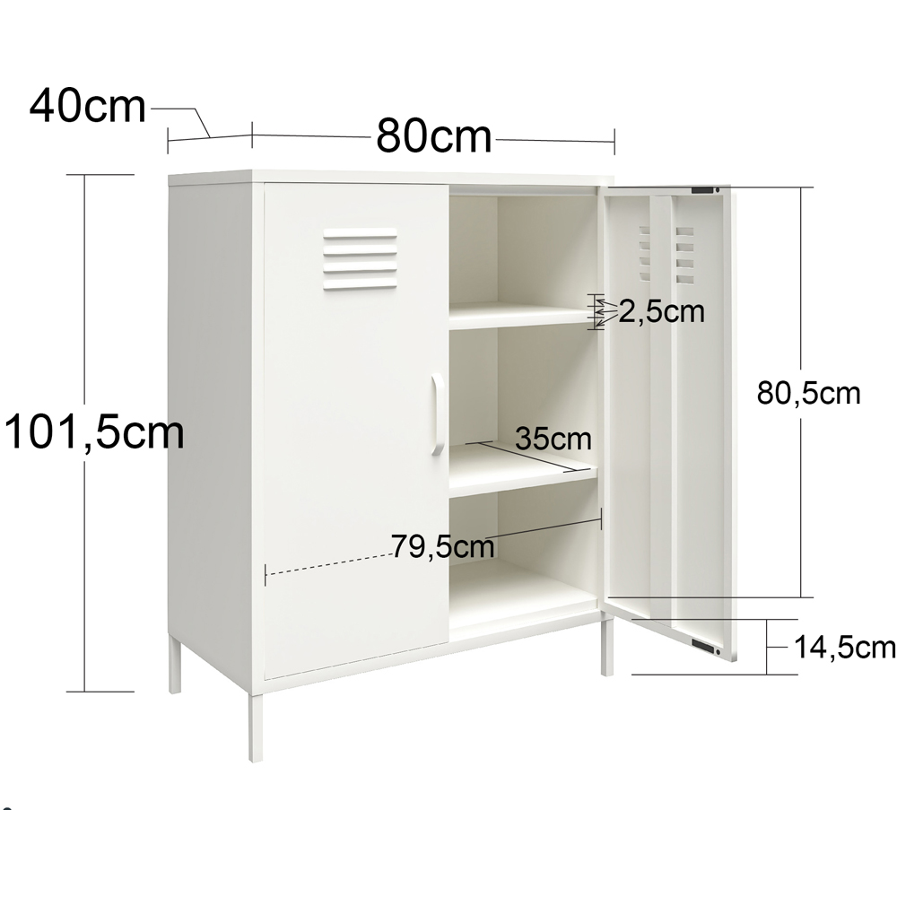 Dorel Mission District 2 Door Black Freestanding Storage Cabinet Image 8