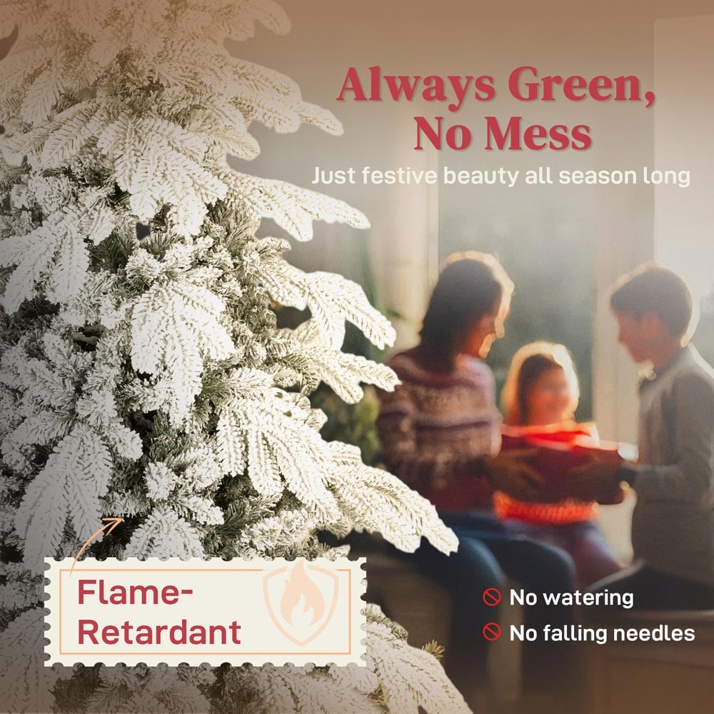 Everglow Snow Flocked Artificial Christmas Tree 6ft Image 4