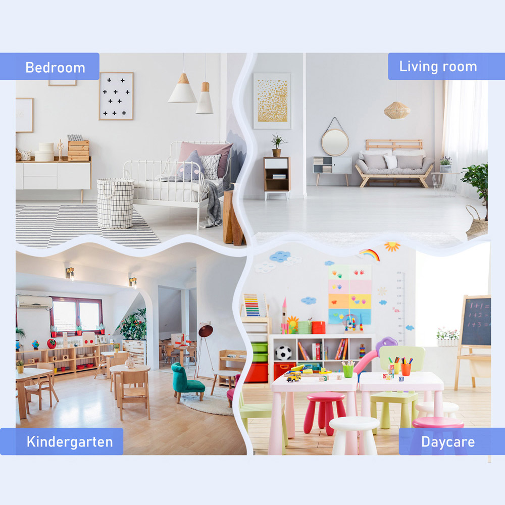 HOMCOM kids Table And Chairs Set Grey Image 6