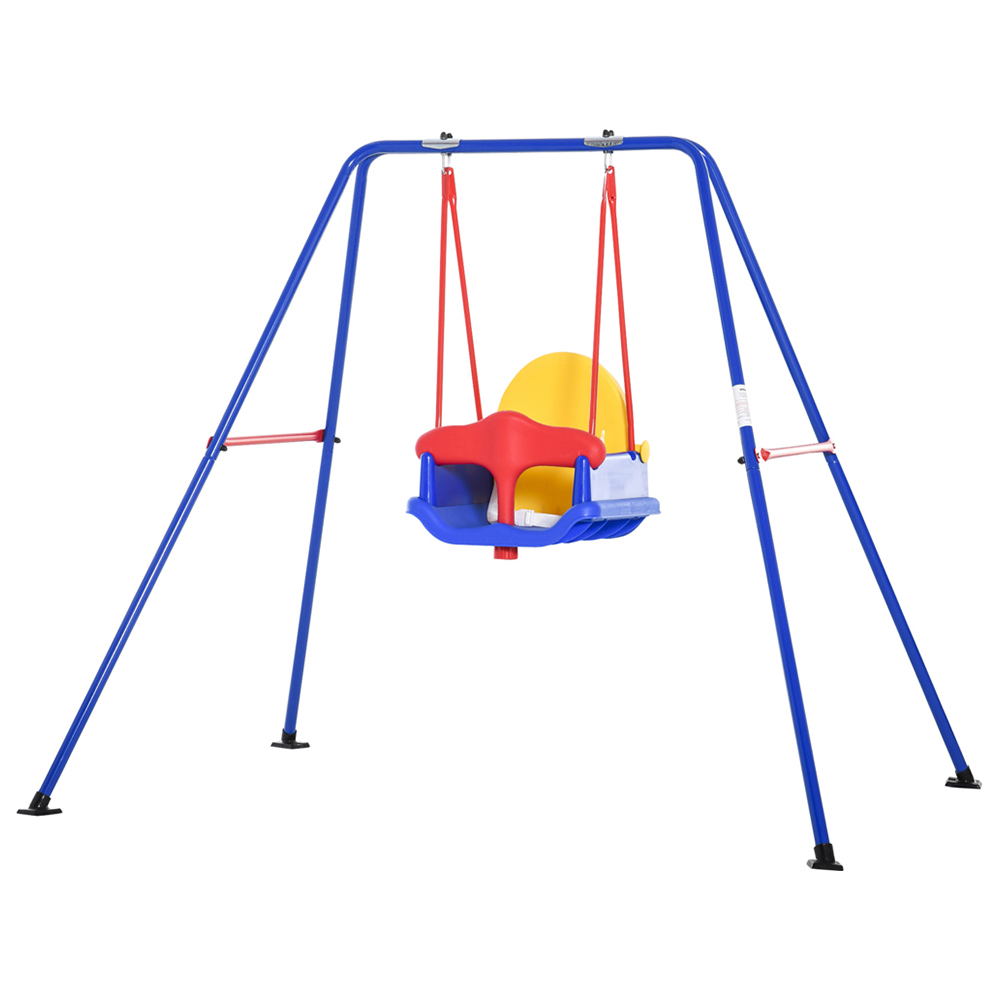 Outsunny Kids Metal Swing 6 to 36 months Image 1