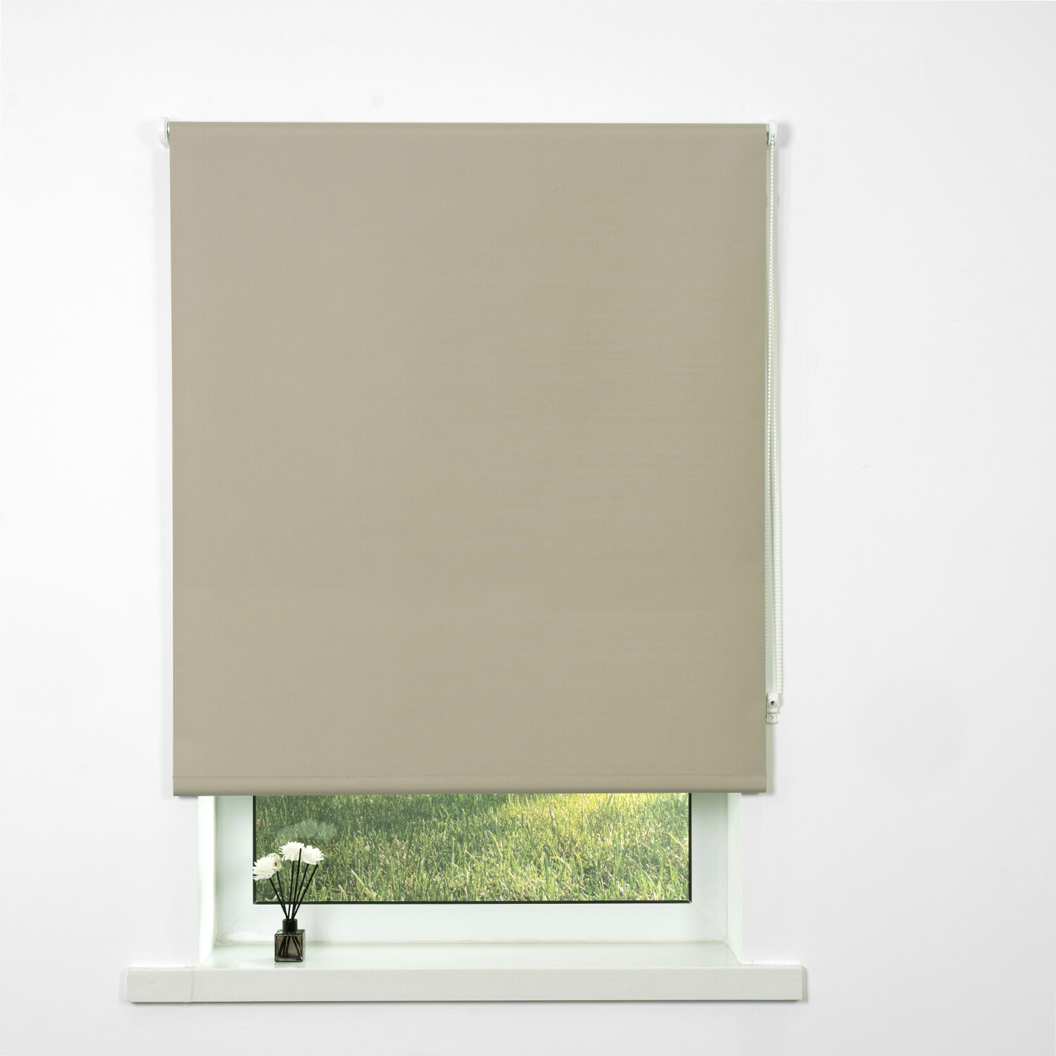 Divante Plain Blackout Roller Blind - Fawn / 60cm Image 1