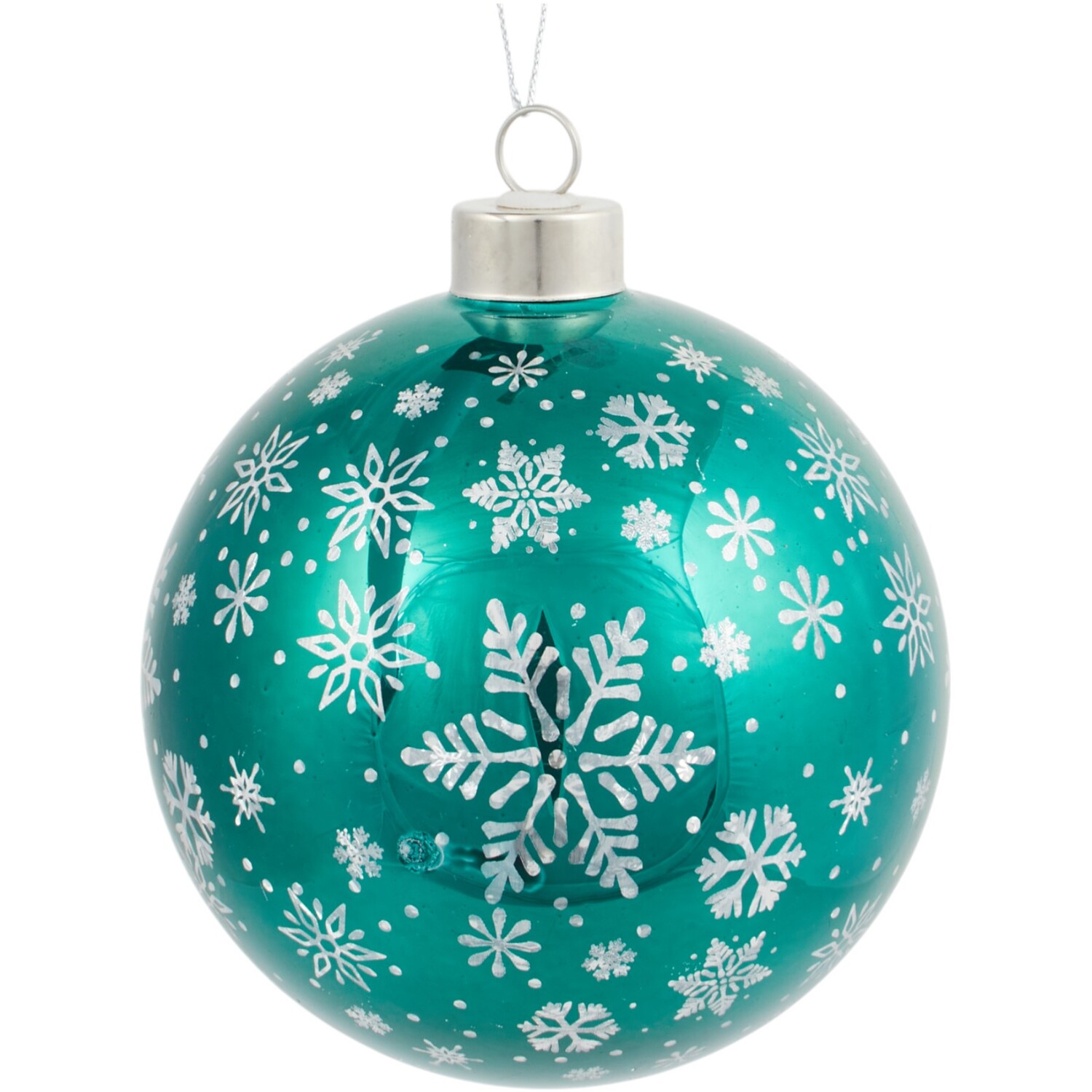Shiny Snowflake Bauble 12cm Image 2