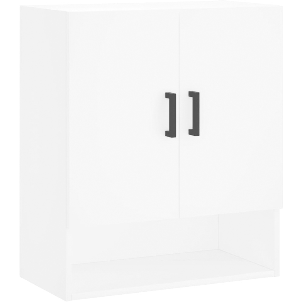vidaXL 2 Door Single Shelf White Wall Cabinet Image 2