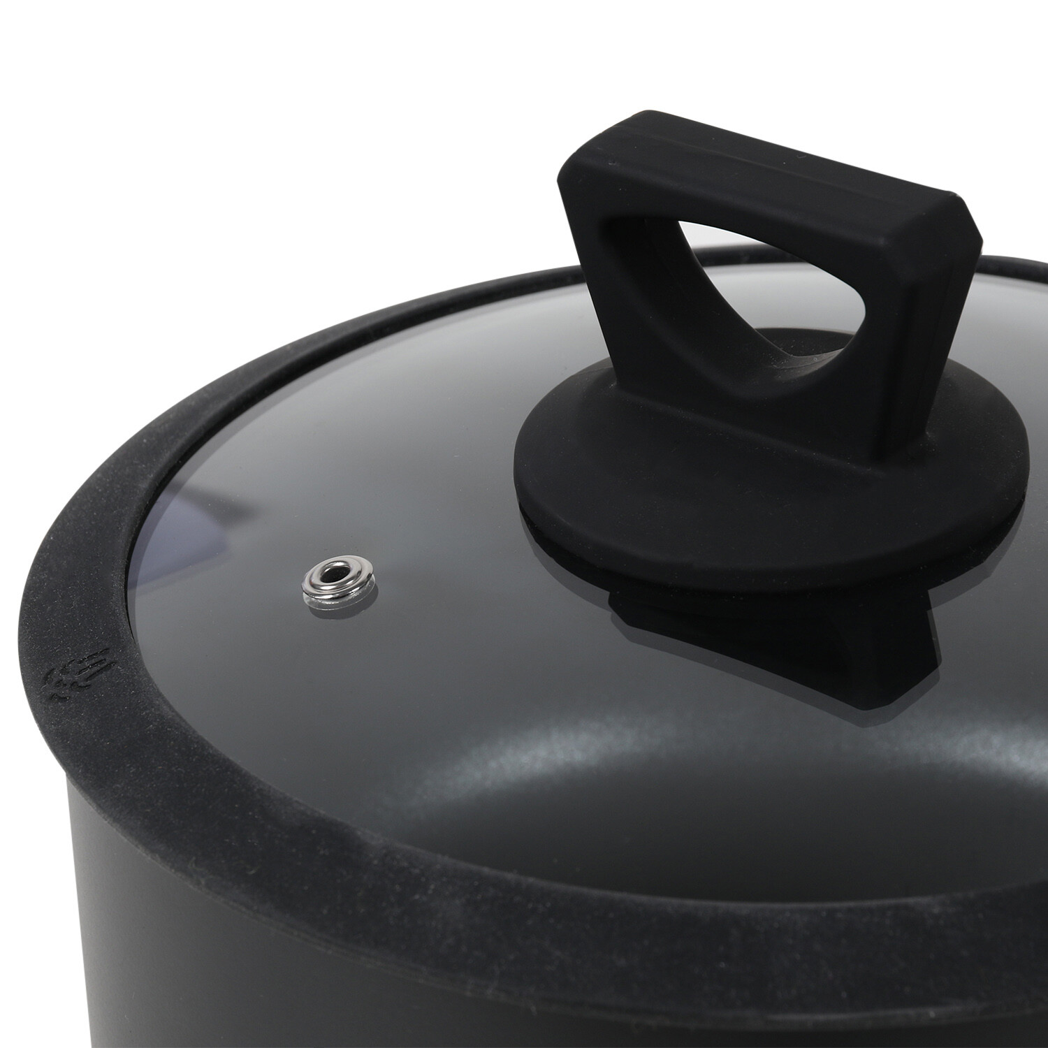 Soft Touch Non Stick Saucepan Set - Black / 20cm Saucepan Image 15