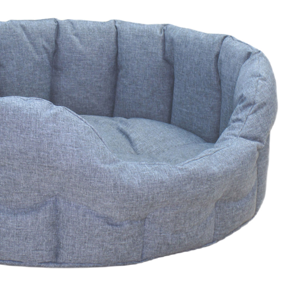 P&L Jumbo Charcoal Oval Waterproof Dog Bed Image 4