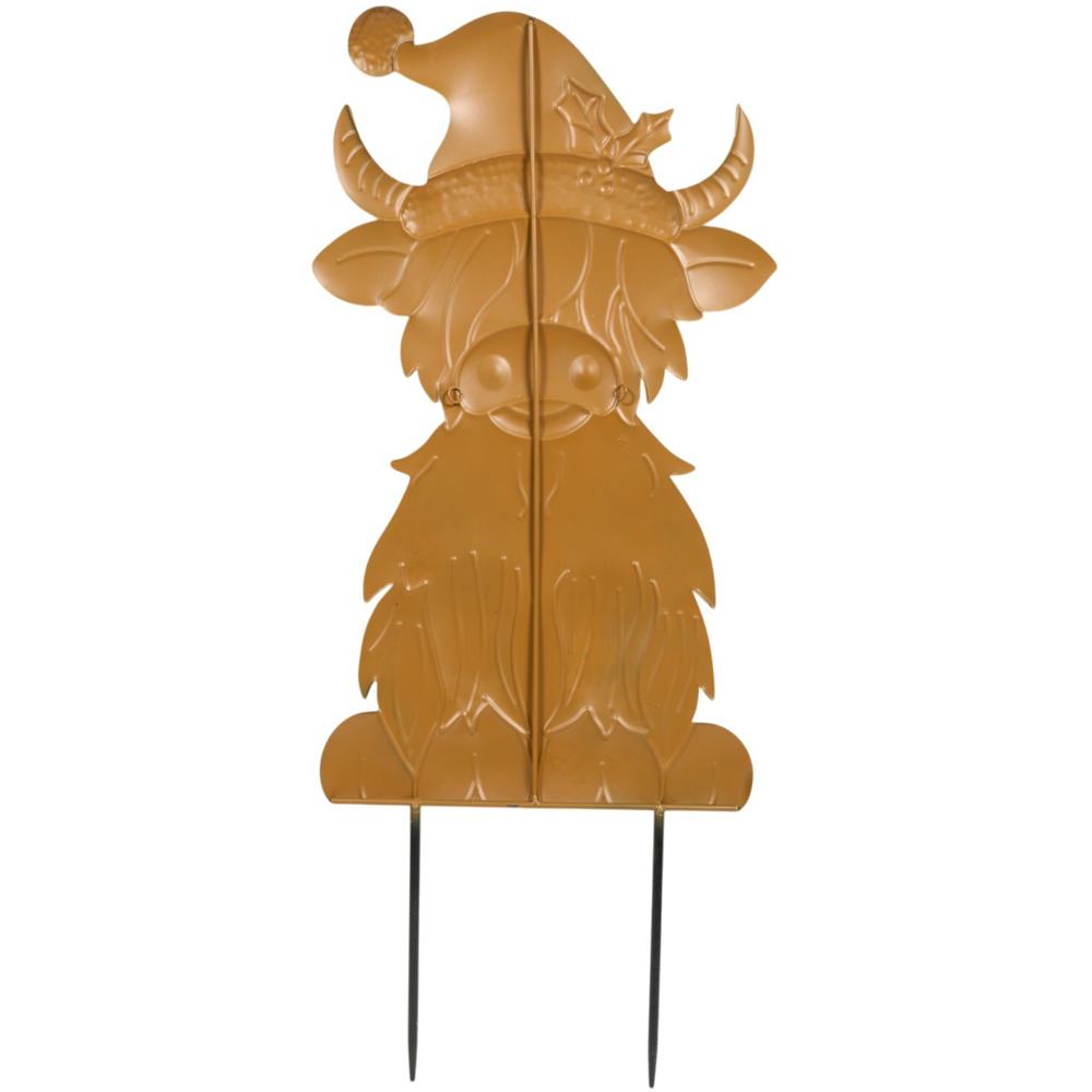 Christmas Highland Cow Stake Image 2