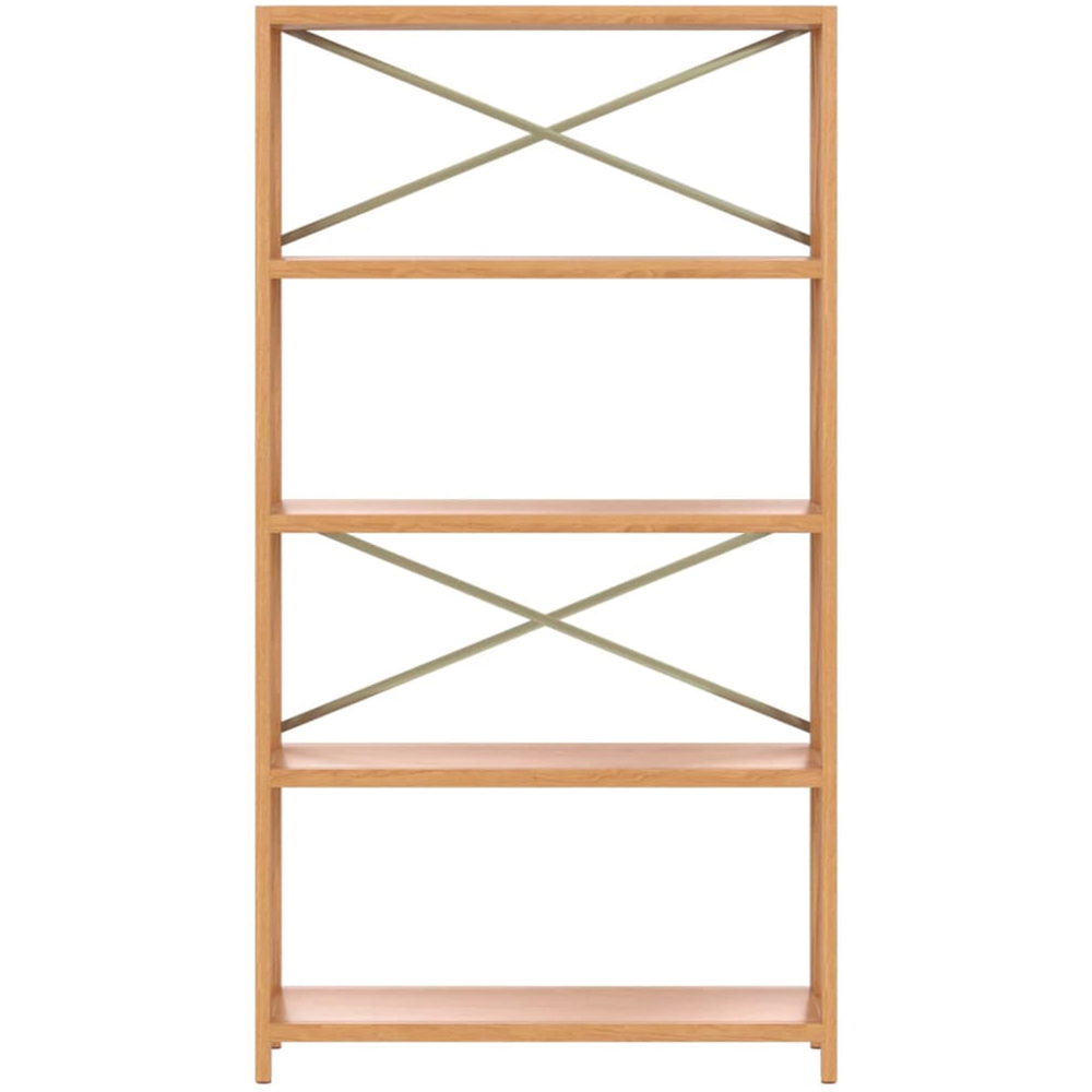 vidaXL 4 Open Shelf Brown Storage Unit Image 2