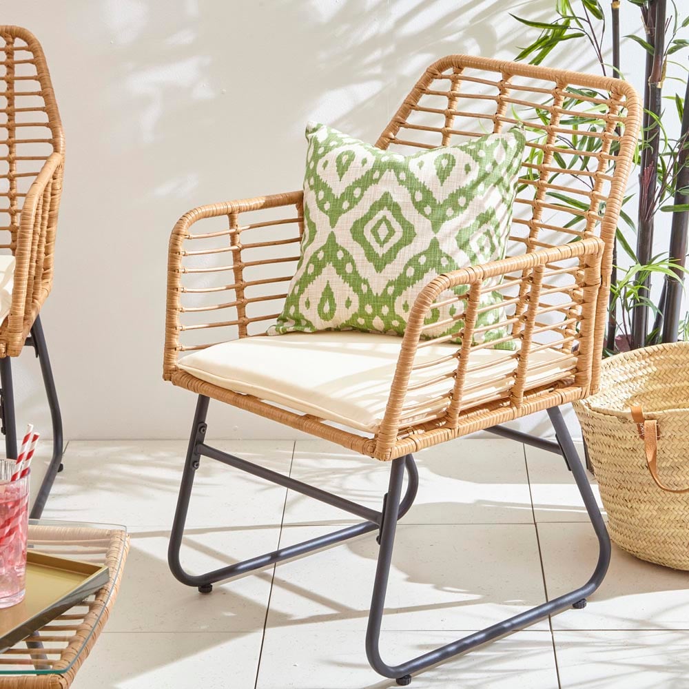 Cream rattan on sale bistro set