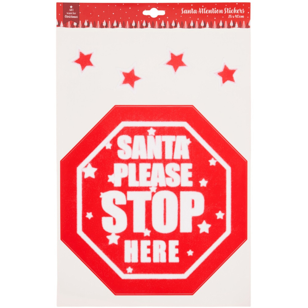Santa Attention Sticker Image 3