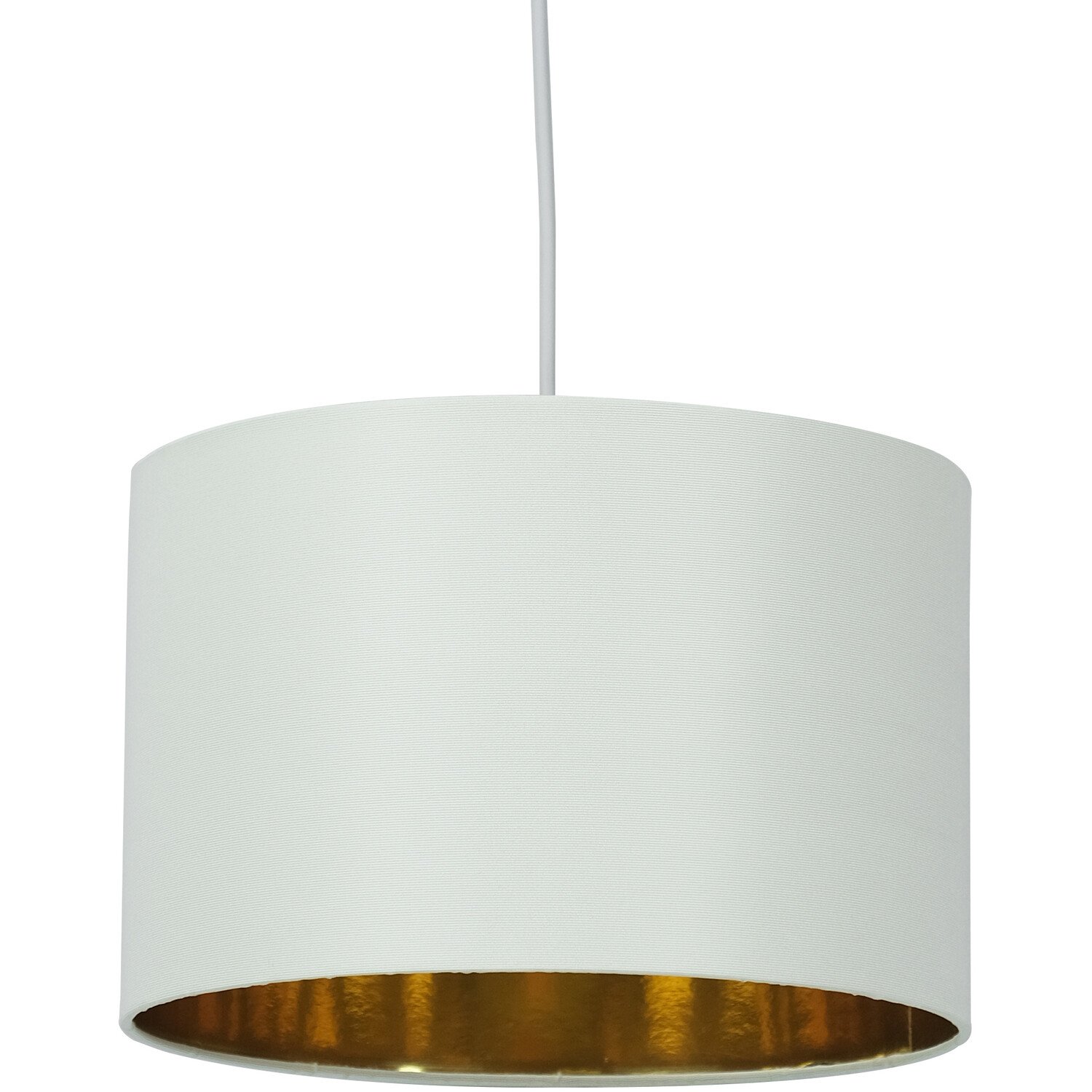 Cream Gold Lined Shade Cream Image 1