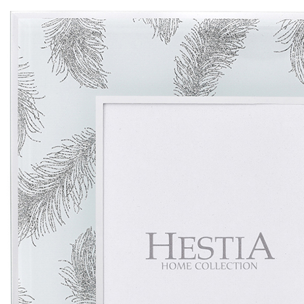 Premier Housewares Hestia Grey Feathers Print Frame 4 x 6 Inch Image 2