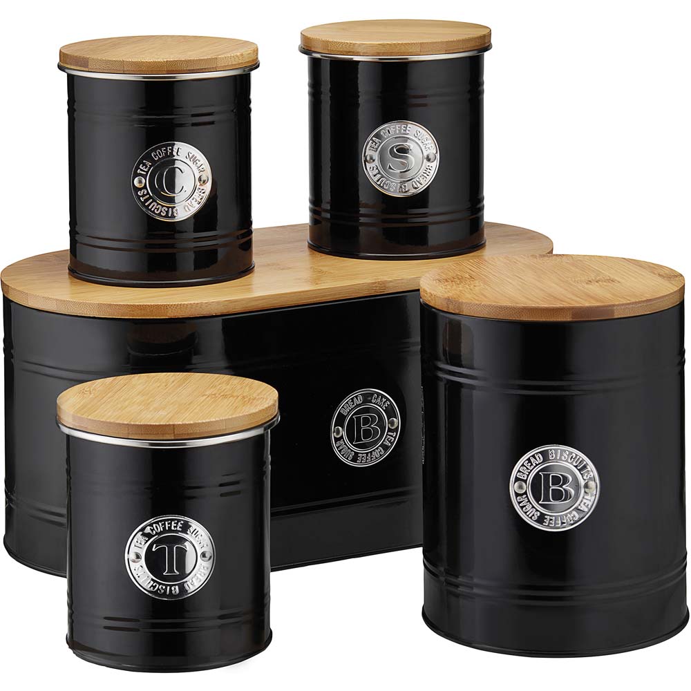 Cooks Professional G4449 Black 5 Piece Kitchen Storage Set Image 3