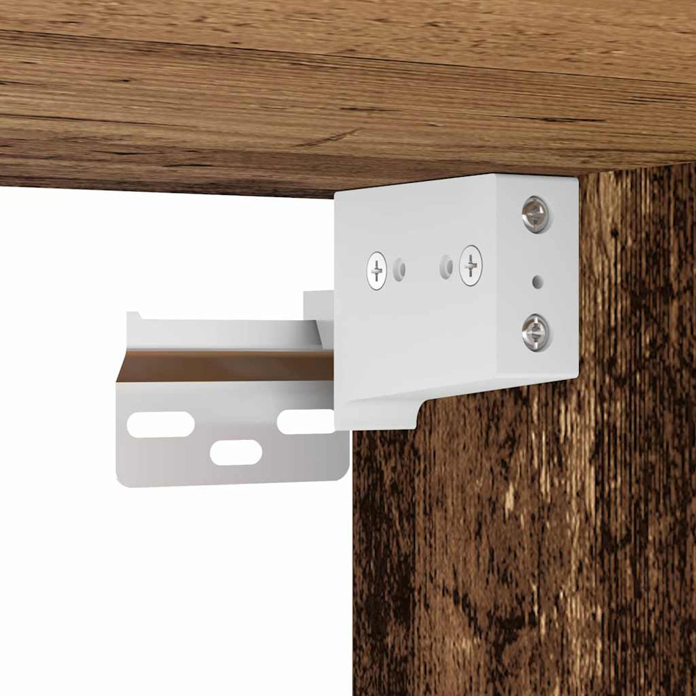 vidaXL 3 Glass Door Old Wood Wall Cabinet Image 7