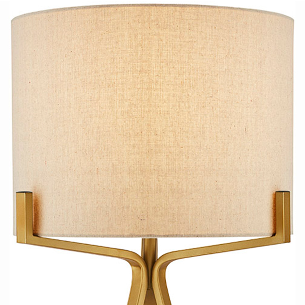 The Lighting and Interiors Clifford Brushed Gold Base Table Lamp Wilko