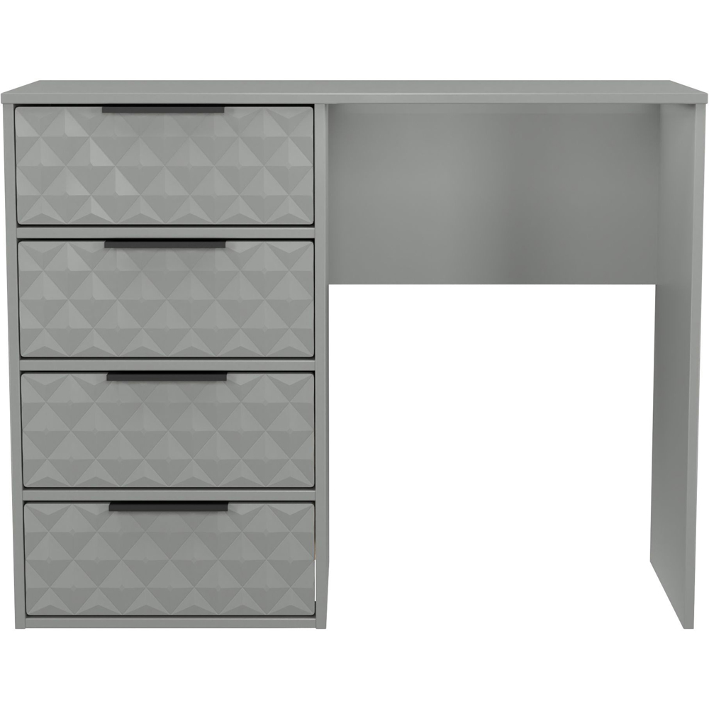 Crowndale Harlequin 4 Drawer Dusk Grey Vanity Dressing Table Ready Assembled Image 3