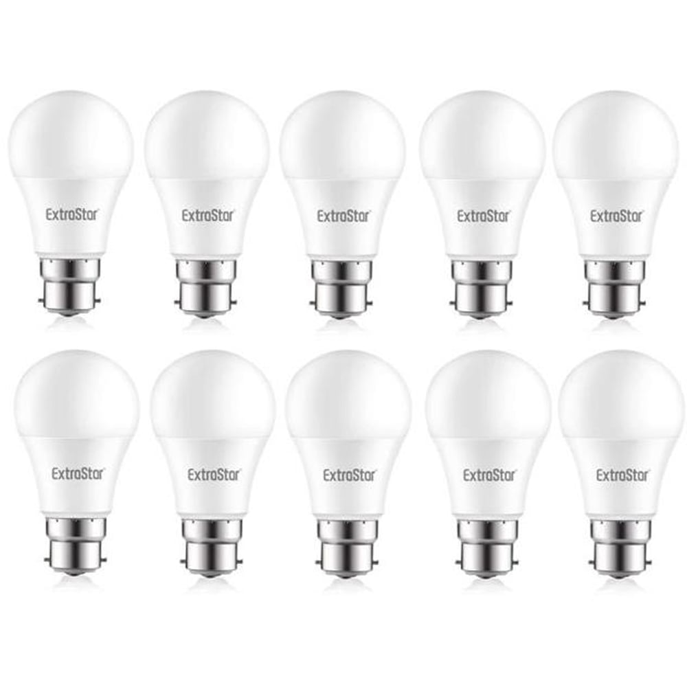 ExtraStar 10 Pack B22 10W Warm White Ball LED Light Bulb Image 1
