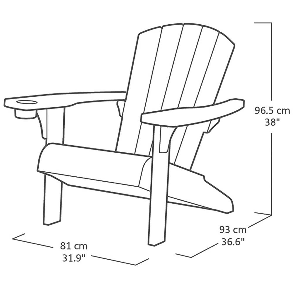 Keter Set of 2 Old Pink Adirondack Chair Image 8