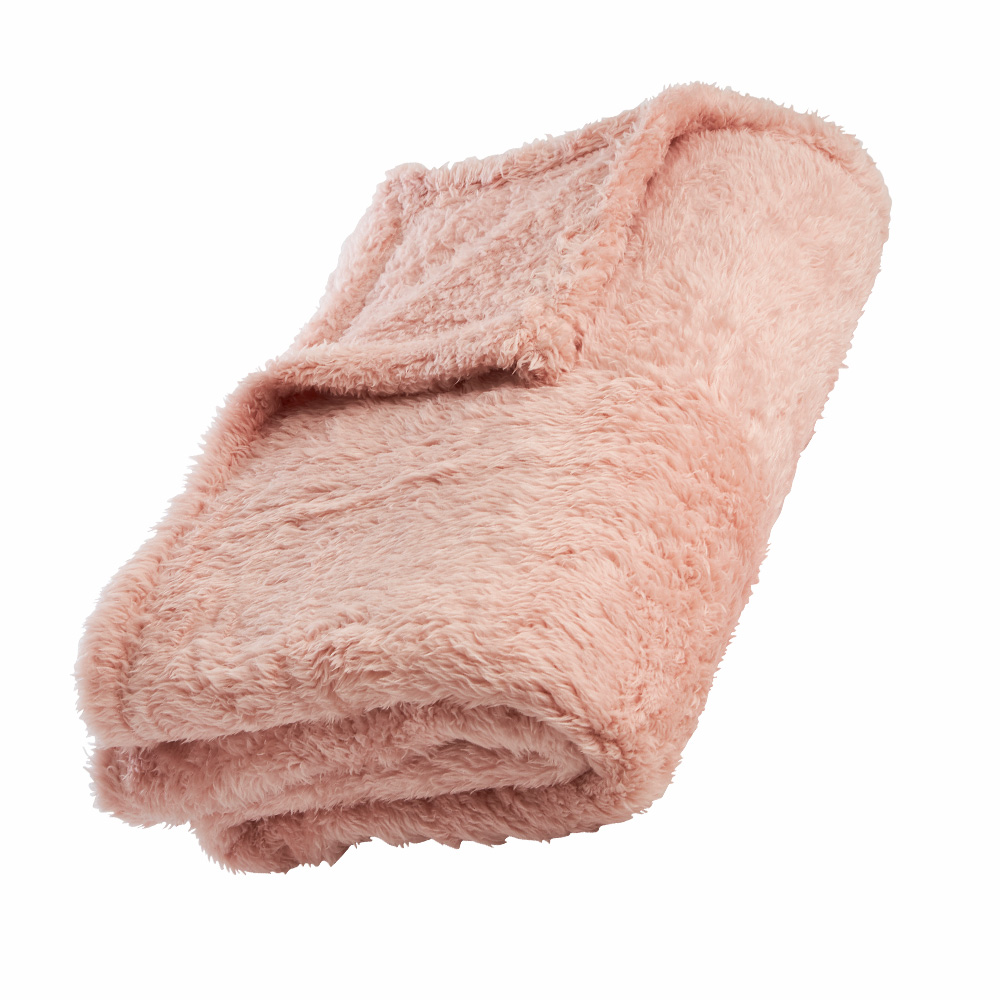 Wilko Blush Teddy Throw 130 x 170cm Wilko